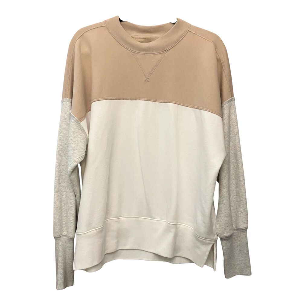 Abercrombie & Fitch soft a&f collection colorblock slouchy crewneck sweatshirt